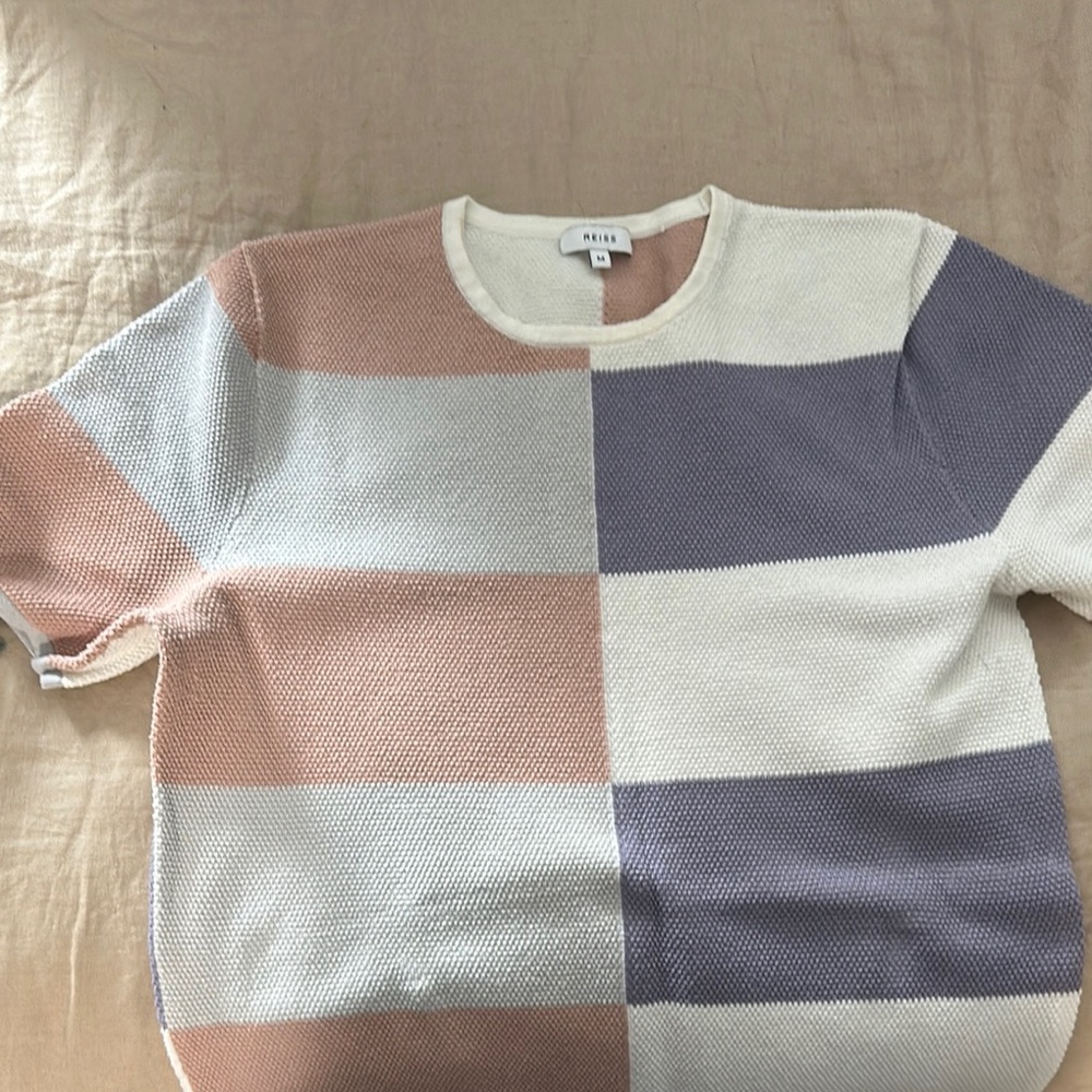 Knit Reiss Short Sleeve Colorblock